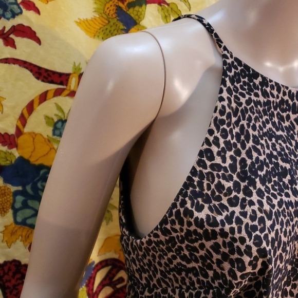 leopard print open back midi dress size 8 - Picture 4 of 6